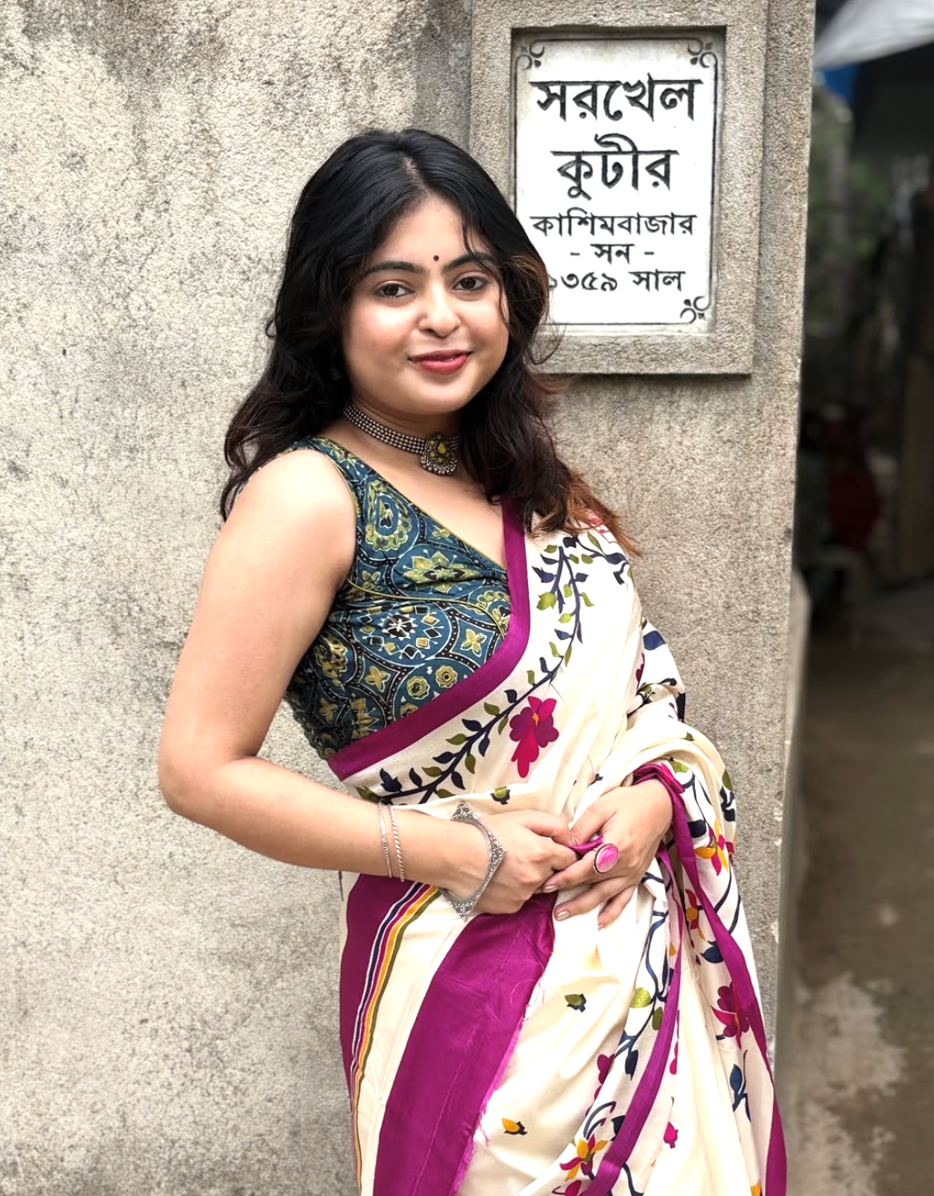 Anushka in a black sari