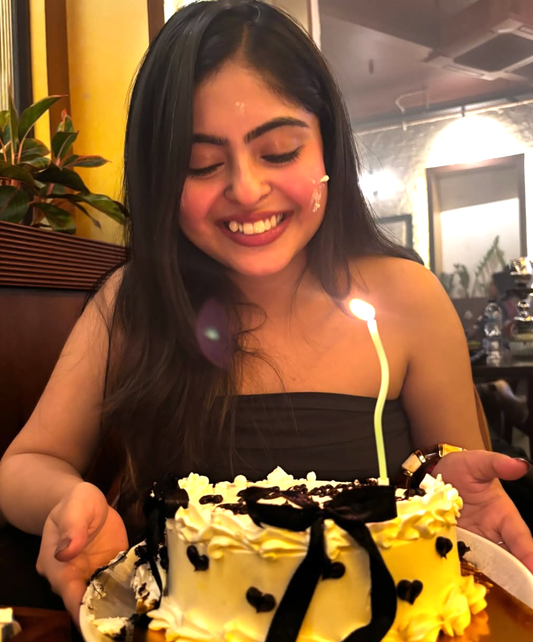 Anushka with cake